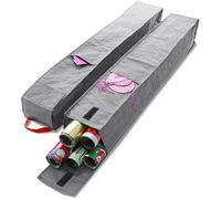 Ram© 2 X Grey Christmas Birthday Gift Wrap Paper Storage Bags With Sleeves