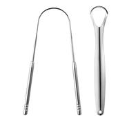 Ram® 2 x Tongue Scrapper Stainless Steel 1 U & 1 Y Shaped Tongue Cleaner Oral Tongue Cleaner