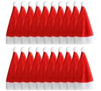 Ram® 20 Pieces Mini Christmas Santa Hat Cutlery Holders XMAS Santa Hat Christmas Silverware Holders Dinner Table Decorations (Pack of 2)