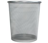 Ram® 20L Circular Mesh Bin Office Home Garbage Can For Bathrooms, Kitchens, Offices, Rooms, Students (Silver)