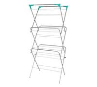 Ram® 3 Tier Deluxe Airer Foldable Heavy Duty Clothes Airer With 4 CORNER HOOKS And Sock Dryer 14M Airing Capacity