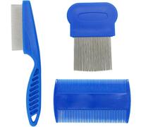 Ram® 3 x Double Sided Lice Combs Hair Styling Comb Set Dog Cat Flea Remover