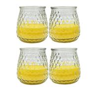 Ram® 4 X Citronella Candles Outdoor Pack of 4 Jar Candles Burning Citronella Candles for BBQ Picnic Patio