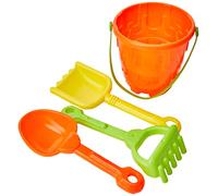 Ram® 5 Pieces Childrens Kids Beach Spade Sand Bucket Set each Sand Bucket Castle Set Tools With Rake and Spade Tools Children Outdoor Toy For your Spring/Summer Holiday