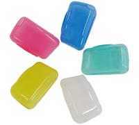 Ram® 5 Pieces Toothbrush Head Covers Toothbrush Protective Case Holder Caps for Travel Outdoor Camping Hiking Holiday Tooth Brush Cover
