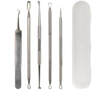 Ram 5 x Pieces Blackhead Remover Pimple Popping Tools Blackhead Extractor Acne Zit Removing Kit