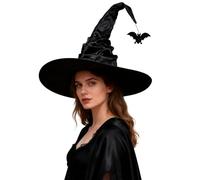 Ram® Adult Witch Hat Fancy Dress Costume Halloween Black Pointed Witch Hat