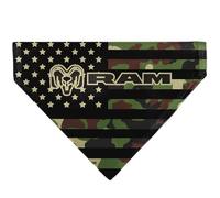 Ram Americana Stars and Stripes Black Camo Olive Slip On Collar Bandana Only