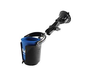 RAM-B-132S Twist Lock Suction Cup Mount with Self-Leveling Cup Holder & Drink Cozy