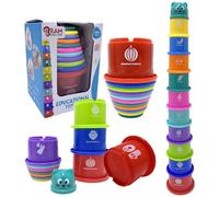Ram© Baby Kids 11 Piece Stacking Cups Stackers Pre-school Learning Toy Stacking Tower Pyramid