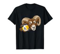 Ram Billy Mountain Goat Sheep Bighorn 9 Ball Pool Cartoon Value Graphic T-Shirt