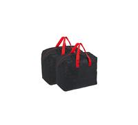 Ram Black 2 x Large Christmas Tree Decorations Decor Tinsel Storage Bags Suitable For String Lights Tinsel Baubles Waterproof With Handles And Zip