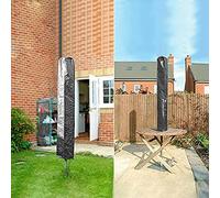 Ram© Black Heavy Duty Waterproof Garden Rotary Parasol Cover With Tie Down 160CM