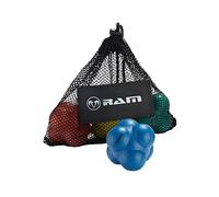 Ram Cricket Reaction Ball Set - Perfect Agility Training Equipment for Improved Hand-Eye Coordination, Reflexes & Reactions - 10 cm Durable Rubber set of 4 Balls.