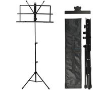 Ram® Folding Music Stand For Music Sheets, Books, Notes, Folding Music Stand Heavy Duty Orchestra Stand With Carry Stand