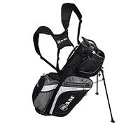 Ram Golf Hybrid Stand/Trolley Golf Bag with 14 Way Divider, Black/Grey