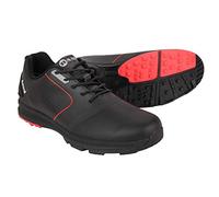 Ram Golf Player Mens Waterproof Golf Shoes -Black/Red- UK 6