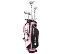 Ram Golf SDX Junior Girls Golf Clubs Set with Bag (Pink, 9-12 Years, Left)