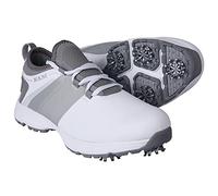 Ram Golf XT1 Mens Waterproof Golf Shoes, Spiked, White Size 8