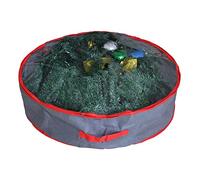 Ram® Heavy Duty GREY Christmas Xmas Wreath Storage Bag Decoration Case With Clear Zip 60CM