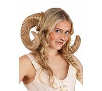 Ram Horns Costume Accessory - Adjustable, Comfortable Fit for Mythical Creatures, Forest, and Animal Costumes