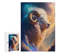Ram in Cosmic Clouds: Seasonal Home Décor, 300 PCS Wooden Brain Teaser for Adults, for Screen-Free Relaxation at Home