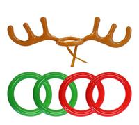 Ram® Inflatable Reindeer Party Toss Game Reindeer Antler Party Hat Toy With Rings Adults Family Xmas Fun Party Game