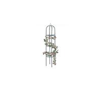 Ram Large 2M Black Metal Garden Obelisk Heavy Duty Strong Tubular Plant Cage For Roses, Climbing Plants Support Structure Garden Decoration