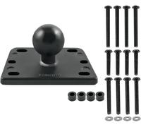 Ram Motorcycle Brake/Clutch Reservoir Rectangle Cover Base 1" Ball - RAM-B-345