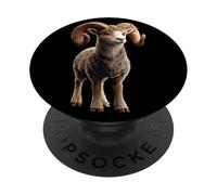 Ram Mouflon Aries Domestic Sheep Wild Sheep Male Sheep PopSockets Adhesive PopGrip