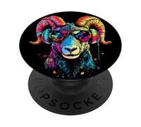 Ram Mouflon Aries Domestic Sheep Wild Sheep Male Sheep PopSockets Adhesive PopGrip