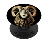 Ram Mouflon Aries Domestic Sheep Wild Sheep Male Sheep PopSockets Adhesive PopGrip