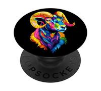 Ram Mouflon Aries Domestic Sheep Wild Sheep Male Sheep PopSockets Adhesive PopGrip