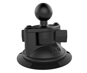 Ram Mount Twist Lock Suction Cup Foot with Ball | Windshield and dash mounting base, composite construction for RAM Mounts B Size systems