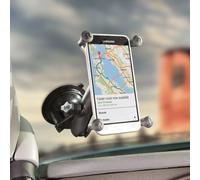 RAM Mounts X-Grip Large Phone Mount with RAM Twist-Lock Suction Cup Base RAM-B-166-UN10U with Medium Arm for Vehicle Windshields, Black