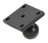 Ram Mounts 2x1.7 ´´ Base With 1 ´´ Ball And Universal Amps Hole Pattern Ball Base Mount