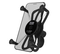 RAM MOUNTS Bike Phone Mount with Tough-Strap Handlebar Base, X-Grip Large Phone Holder for Bicycle & E-Bike, Low-Profile Handlebar Mount RAP-460-UN10U