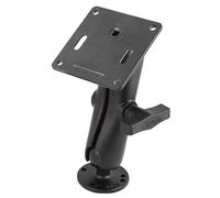 RAM Double 1.5" Ball Mount with 75x75mm 3.625" VESA Plate│2.5" Round Base│Black