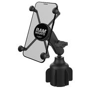 RAM MOUNTS Stubby Drink Cup Base with X-Grip - Black | B Size 1" ball fits vehicle cup holders from 2.57"-3.5" for cars and trucks
