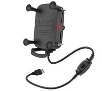 RAM Mounts Tough-Charge Motorcycle Waterproof Wireless Charging Phone Holder