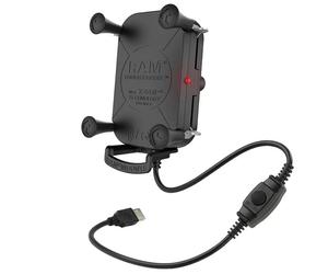 RAM Mounts Tough-Charge Motorcycle Waterproof Wireless Charging Phone Holder