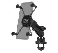 RAM Mounts X-Grip Large Phone Mount with Handlebar U-Bolt Base RAM-B-149Z-UN10U with Medium Arm for Motorcycle, ATV/UTV, Bike