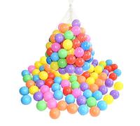 Ram® Multicoloured Soft Plastic Play Pit Balls with Clear PVC Carry Bag for Indoor Outdoor Swimming Pool Trampoline Play Toy (100), For 8 years and above