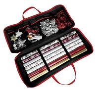 Ram® Large Fabric Wrapping Paper Storage Gift Wrap Christmas Wrapping Paper Rolls Storage Bag Black (82 x 34 x 13 cm) For Paper, Tags & Bows