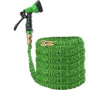 Ram Online Ram 50Ft Green Expandable Garden Hose Pipe Flexible Garden Lawn Hose With 7 Dial Spray Nozzle