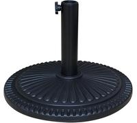 Ram Online Ram Black 10Kg Heavy Duty Round Base Patterned Leaf Effect Parasol Base Umbrella Canopy Stand