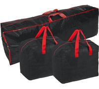 Ram Online Ram Black 3 Pieces Large Christmas Tree Bag With 2 X Decorations Bag With Zip Waterproof Christmas Tree Storage Bags And Decorati