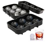 Ram® Pack of 2 Frozen Ice Ball Maker Whiskey Drinks Party BBQ Cocktail Silicone Ice Cube Ball Maker BPA Free