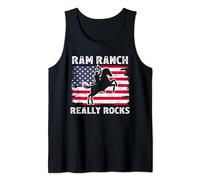 Ram Ranch Really Rocks Vintage Western Life Country USA FLag Tank Top