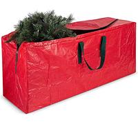 Ram© Red Jumbo Heavy Duty Christmas Tree Storage Bag Fits 9FT Tall Xmas Trees PVC Reinforced Waterproof Xmas Tree Bag Storage Bag